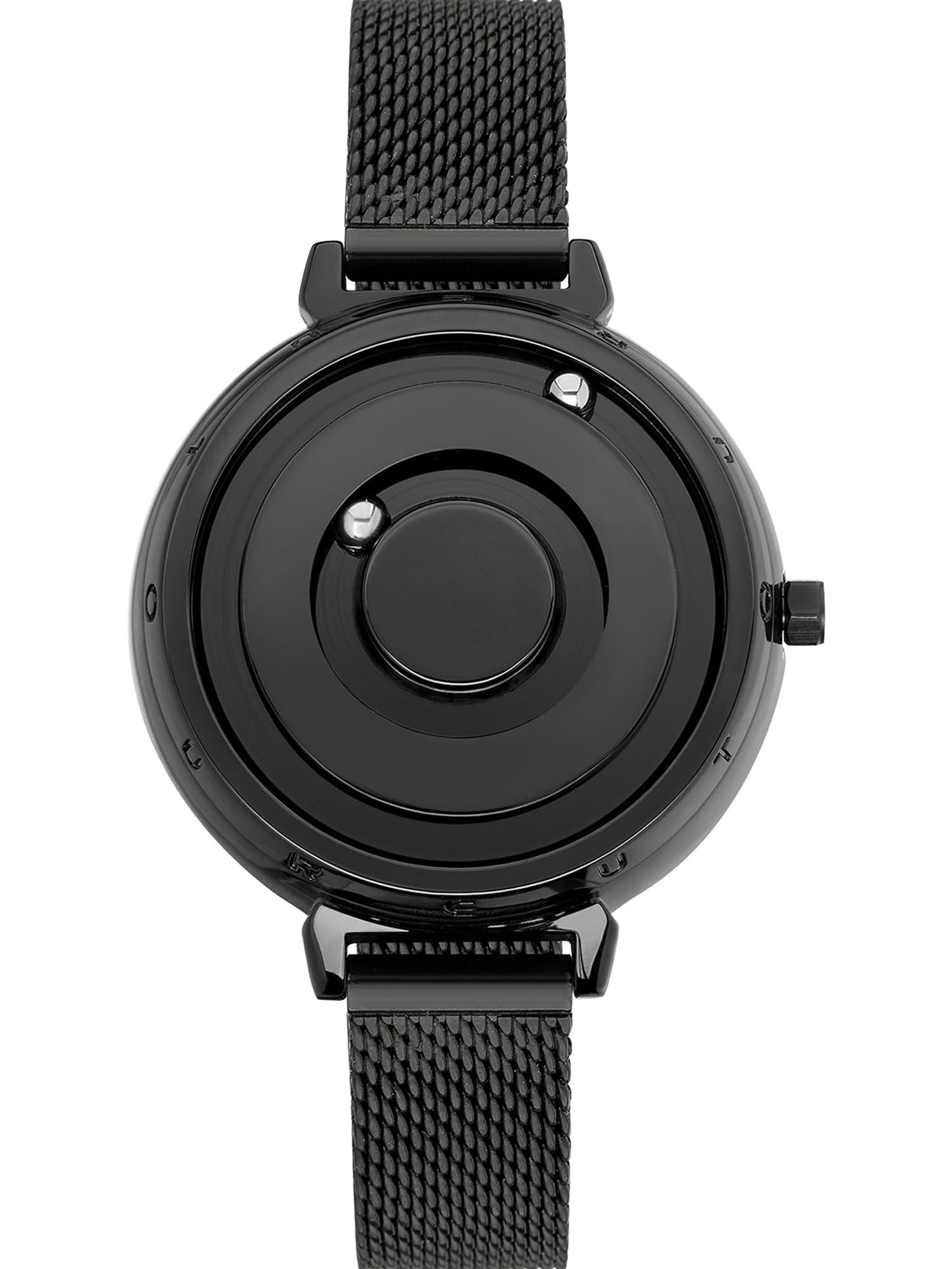 EUTOUR Women's Luxury Elegant Minimalist Magnetic No Glass Ball Bearing Quartz Wrist Watches for Women, Style B- Black, Modern