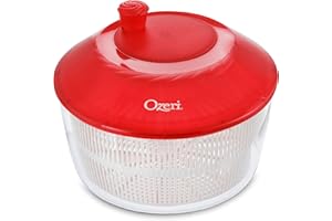 Ozeri Fresca Salad Spinner, 4.4 qt, Red