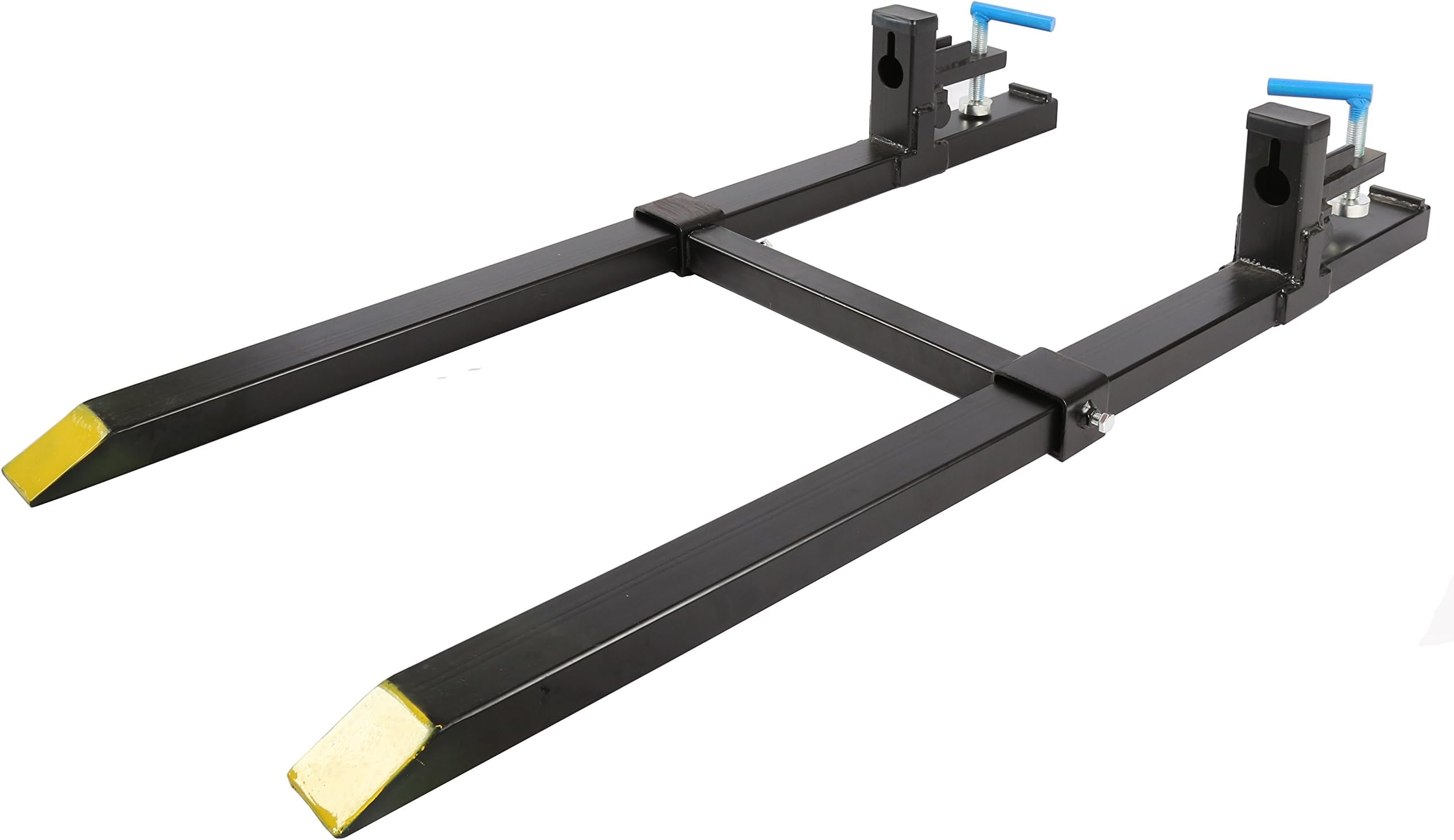 New Clamp on Pallet Forks w/ Adjustable Stabilizer Bar LW for loaders 1500lb