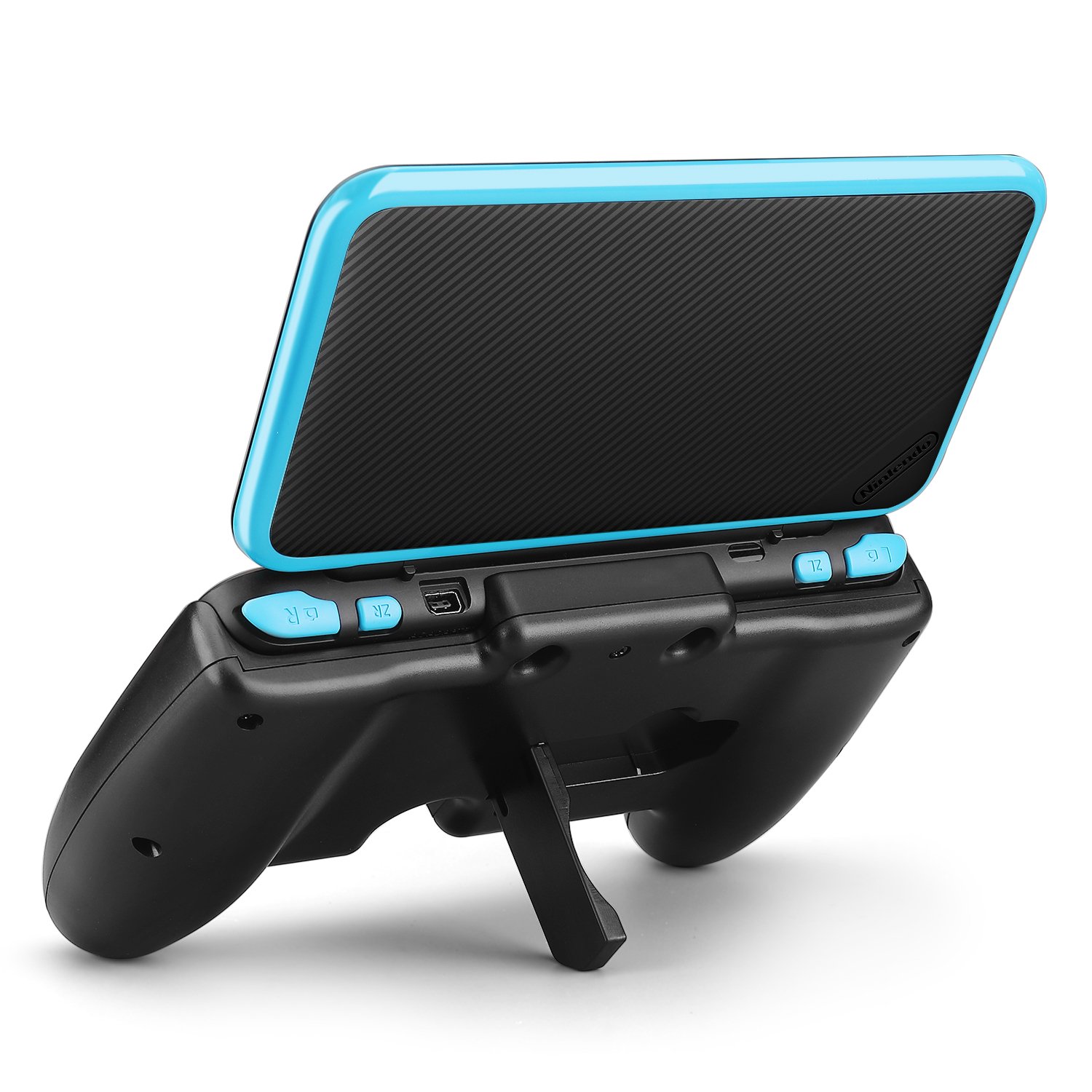 TNP New Nintendo 2DS XL Hand Grip Â– Protective Cover Skin Rubber Controller Grip Case Ergonomic Comfort Anti Slip Handle Console Grip with Kick-Stand for New Nintendo 2DS XL LL 2017 Model