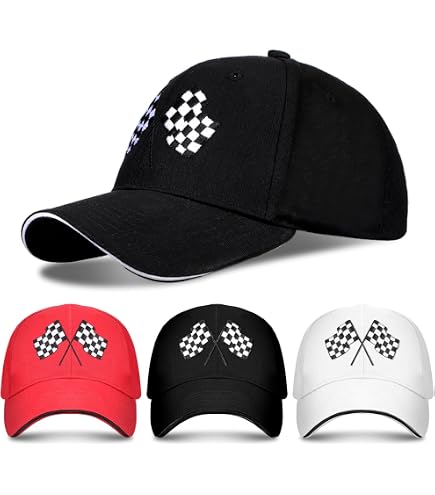 Amazon.com: Skicuff 12 Pcs Racing Car Flag Hats Bulk for  display picture 1