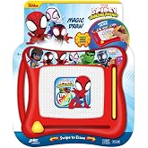 JA-RU Marvel Spiderman Magnetic Drawing Board C-6906-1s | Mess-Free Draw Sketch Doodle Tablet for Kids. Car Trip Travel Game &amp; Learning Pad