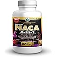 Maca Root - Potent 4-in-1 Blend of Black Maca, Red, Golden & Purple - 1800 mg - Made in USA with Peruvian Maca - Natural Energy, Hormonal Balance, Reproductive Support - Supplement for Men and Women
