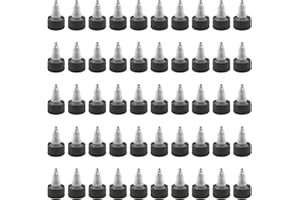 safycaby 50 PCS 24/410 Twist Bottle Caps Bottle Dispensing Caps Squeeze Bottle Cap Replacement Caps for Extruded Bottle Glue Water Bottle Dispensing Cap Paint Bottle (Black 0.115 Aperture) (24/410)