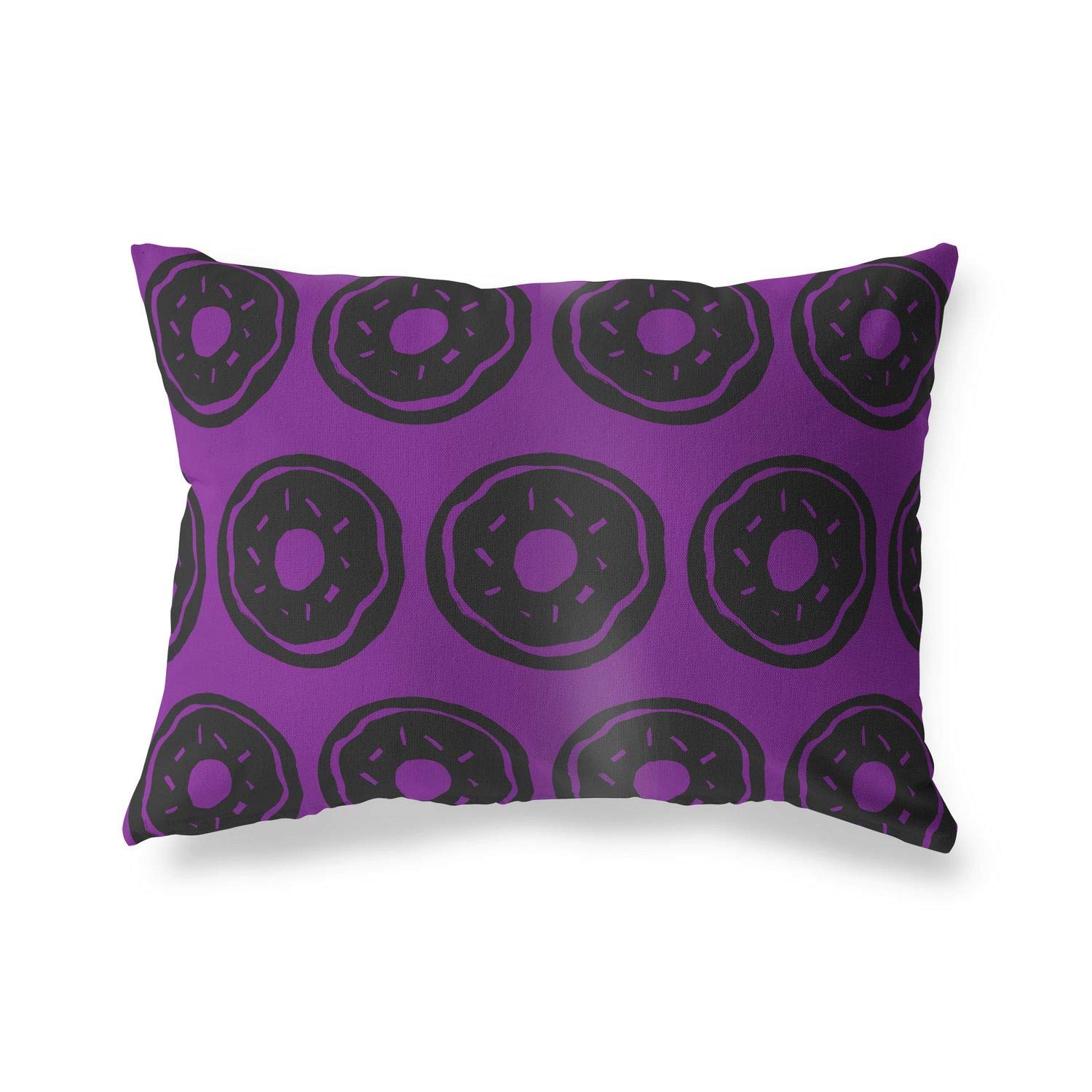 BonaMaison Decorative Cushion Cover, Purple-Black Throw Pillow Covers, Home Decorative Pillowcases for Livingroom, Sofa, Bedroom, Size: 45X60 Cm - Designed and Manufactured in Turkey