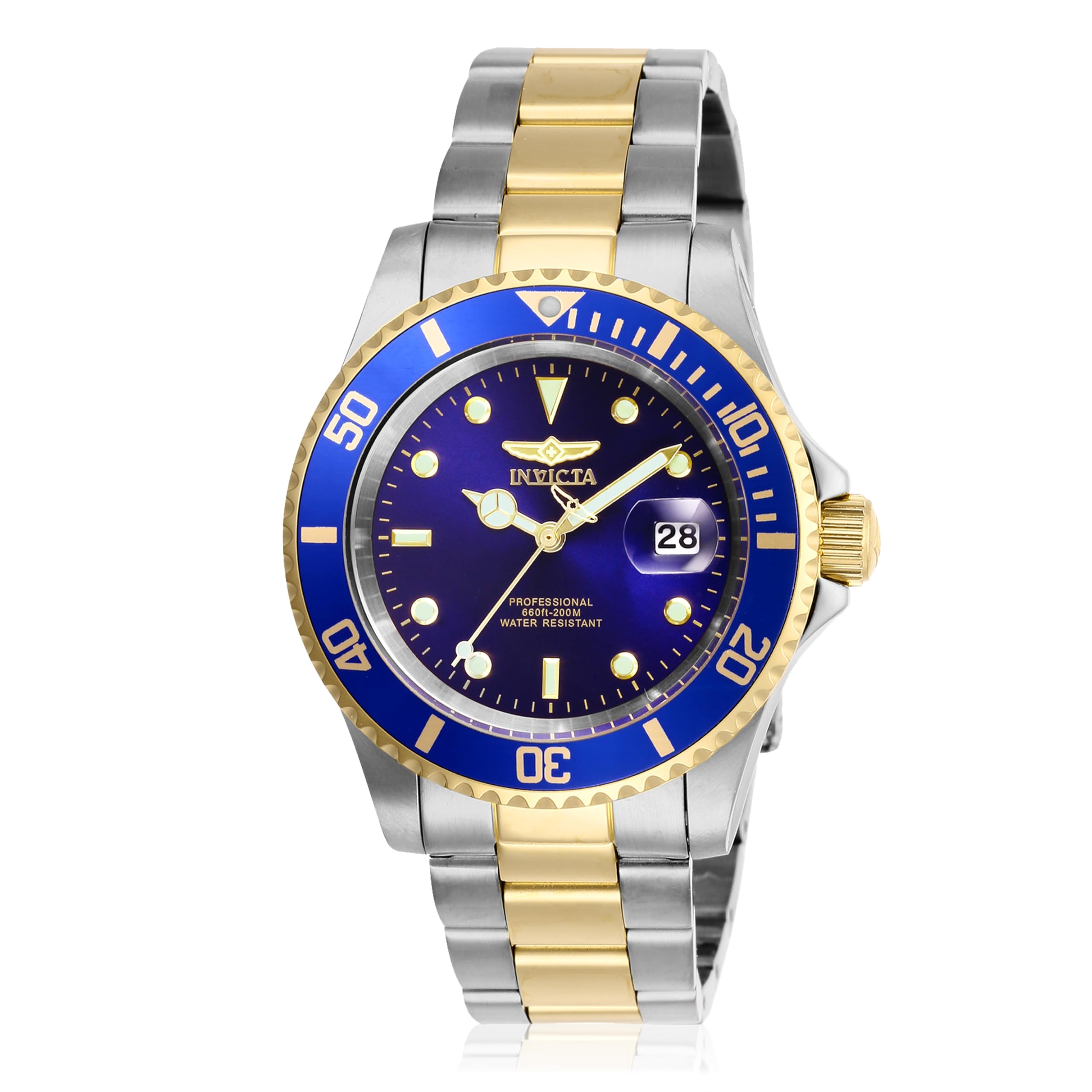 Invicta Pro Diver 26972 Men's Watch - Waterproof - Analogue - Quartz Movement - stainless steel with blue dial - 40mm