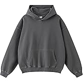 JPLZi Mens Hoodies Oversized Unisex Acid Wash Hoodie Heavyweight Fleece Vintage Cotton Sweatshirt Men Women Streetwear