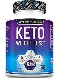 Keto Ultimate Diet - Real Keto BHB Ketones - Ketogenic Diet Weight Loss Supplement with Beta Hydroxybutyrate Ketone Salts 60Caps
