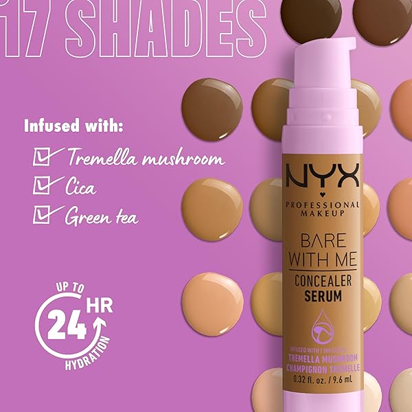 NYX PROFESSIONAL MAKEUP BARE WITH ME CONCEALER SERUM, UP TO 24HR HYDRATION – DEEP