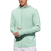 COOFANDY Men's UPF 50+ Sun Protection Lightweight Full Zip Hoodie Jacket Long Sleeve Fishing Hiking Performance Shirt