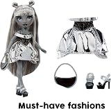 Rainbow High Shadow High Luna Madison 28cm Doll Metallic Grey Outfit Hair view 2