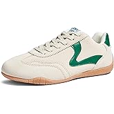 LUCKY STEP Women's Casual Walking Shoes Lifestyle Lightweight Suede Classic Non Slip Trendy Cute Comfortable Running Retro Lace-up Fashion Sneakers