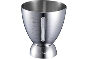 Bel-Air 6071 Measured Double 1-6 oz Measuring Jiggers, Stainless Steel