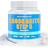 25000 Grit Rock Tumbler Polish &ndash; Ultra Fine Aluminum Oxide Final Stage Powder, Step 5 Polishing Grit for Lapidary, Gemstone, Rock &amp; Glass Surface Finishing, for Rotary &amp; Vibratory Tumblers, 1 LB