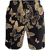 visesunny Stylish Mens Swim Trunks Quick Dry Beachwear Sports Running Swim Board Shorts Bathing Suits Mesh Lining