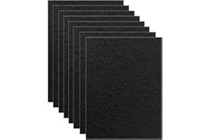 LUBISE 8 Pcs Charcoal Filters Compatible with Van Ness Cat Litter Box, 4.5 x 6.5Inch Replacement Activated Carbon Premium Odor Filters for Pureness F6 Zeloite Air Filter, Black