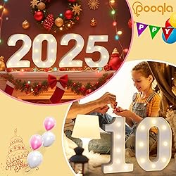 Pooqla Decorative Led Light Up Number