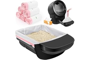 SZEE 120 Pack Automatic Litter Box Waste Bags, Drawstring Litter Box Liners