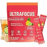 Ultrafocus Drink Mix - Mojito Flavor, Ultrafocus Drink With L-Tyrosine, Alpha-Gpc, Lion's Mane & Rhodiola, Enhance Focus & Motivation, Improve Mental Clarity, Sugar-Free (20 Packets) (1)