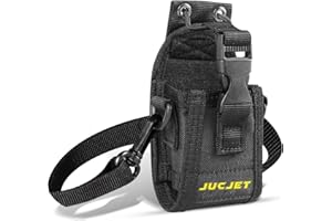 JUCJET Universal Walkie Talkie Nylon Belt Case Bag with Adjustable Shoulder Strap Two Way Radio Holder Holster Case for BaoFeng 5RM UV-5R 88S F8HP UV-K5 Walkie Talkies(1 Pack)