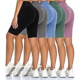 Diu Life 5 Pack High Waist Biker Shorts for Women - Buttery Soft 8" Womens Shorts for Workout, Yoga, Athletic