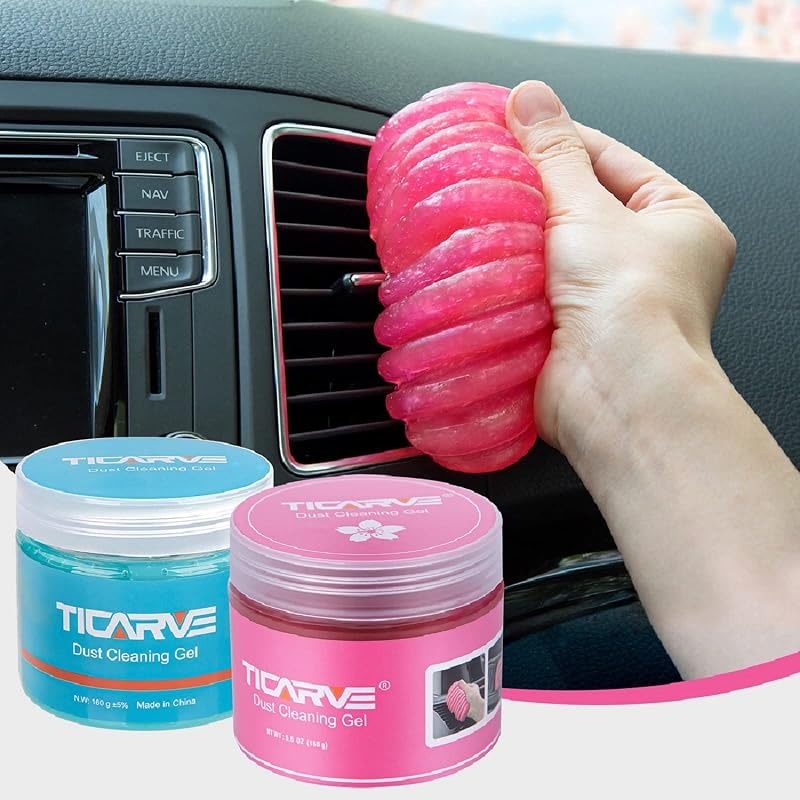 TICARVE Cleaning Gel 2 Pack Car Dashboard Keyboard Dust Cleaner Putty