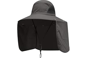 YR.LOVER Sun Blocker Hats Outdoor Sun Protection Fishing Cap with Neck Flap Large Brim Outdoor Hat