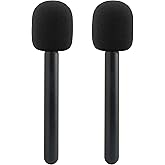 JCMOYUTY for DJI Mic Holder, Stand for DJI Mic 1/2, Replacement Interview GO Handheld Adaptor for Rode Wireless GO II / 2 / ME/Pro, Wireless Lav Microphone Handle Mount 2-Pack Adapter Accessories