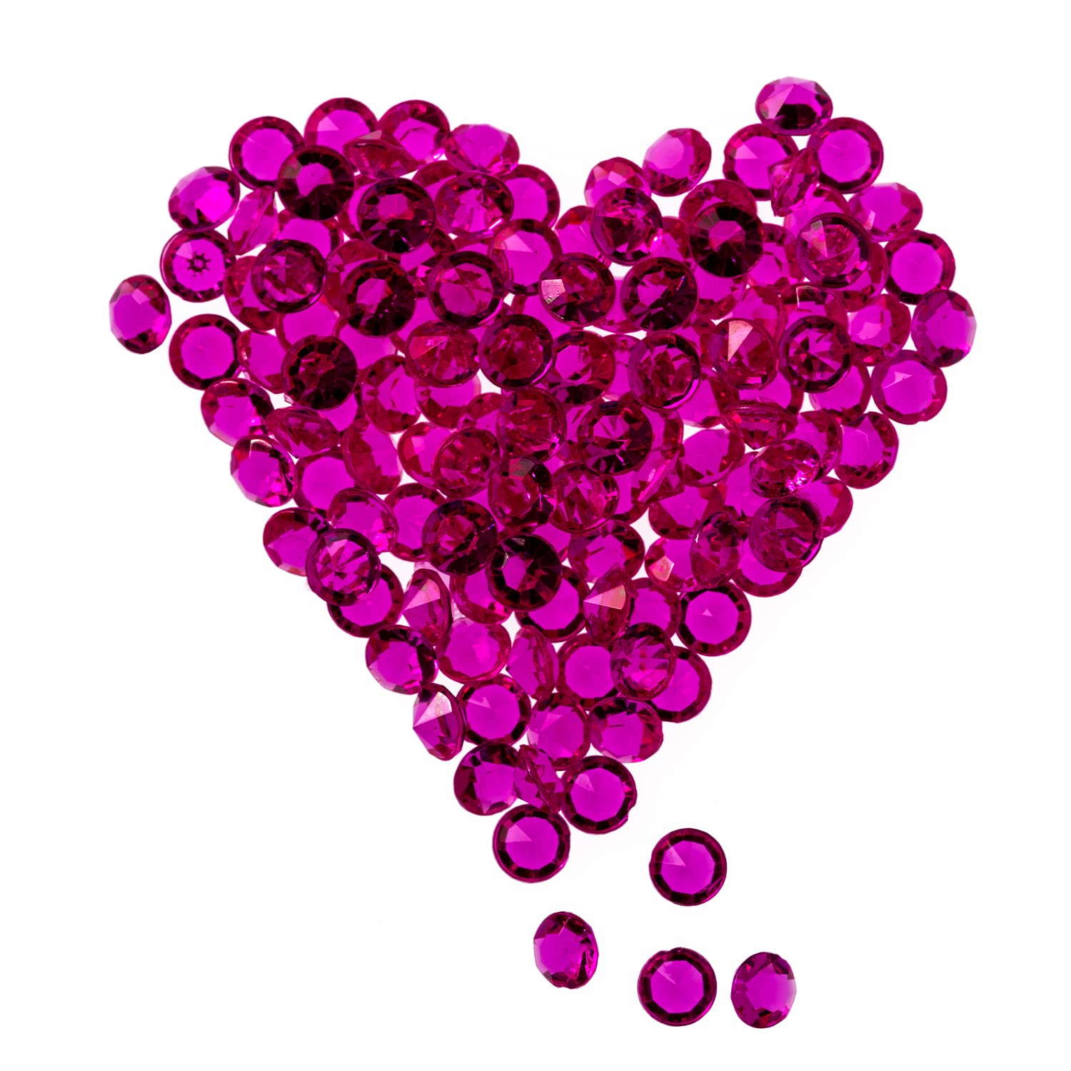 Trimming Shop Hot Pink 10000pcs Table Scatters Clear Acrylic Rhinestone Diamonds Table Confetti for Table Centerpiece Bridal Shower Birthday Party Table Decoration Vase Filler Beads, 4.5mm