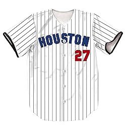 HOPSHION 27 Stripes Baseball Jersey Short Sleeve