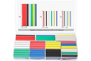 EUGIICHR 108PCS Heat Shrink Tubing Kit - 3:1 Adhesive Lined, Marine Grade Waterproof, 6 Colors 3 Sizes for Industrial, Automotive, Wire and Cable Repair