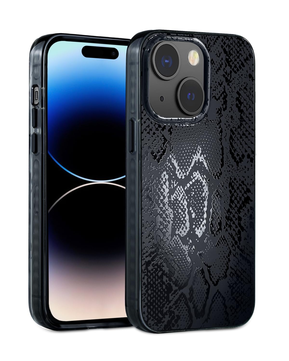 SCORPIFY for iPhone 15 Case [Compatible with MagSafe] with Matte Black Snake Print Design, Cute Magnetic Phone Cover for Women Girls, Slim Shockproof Bumper [10FT MIL-Grade Drop Protection] — image 1