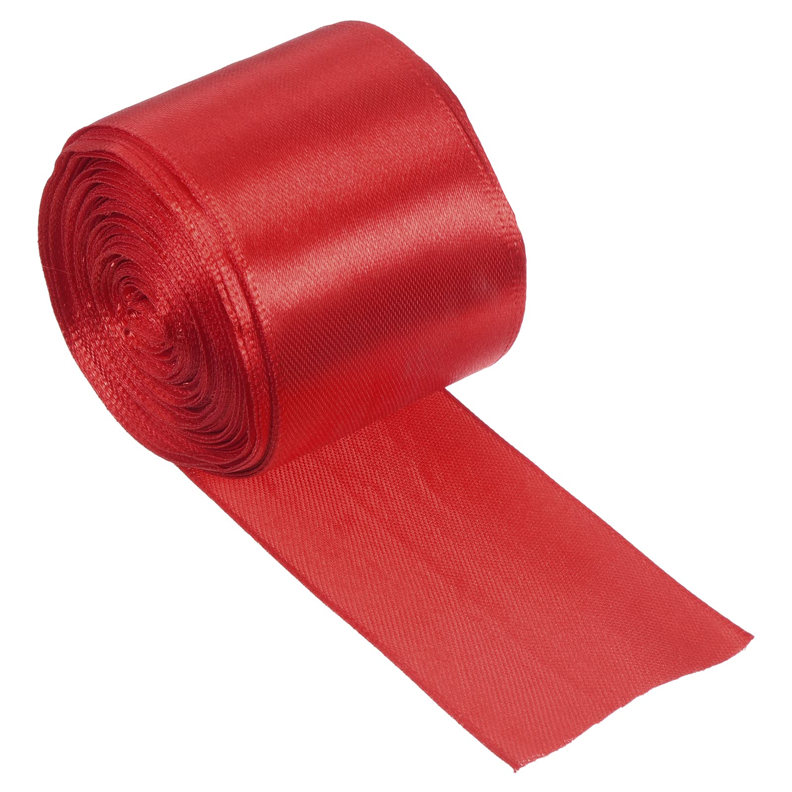 PATIKIL Finish Line Satin Ribbon 5cm 20m/65.6ft, Polyester Fabric Tape for Outdoor Athletics Sprint Running Race Sport, Red