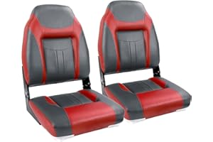 NORTHCAPTAIN S1 Deluxe A Pair of Marine High Back Folding Fishing Boat Seat,Stainless Steel Screws Included