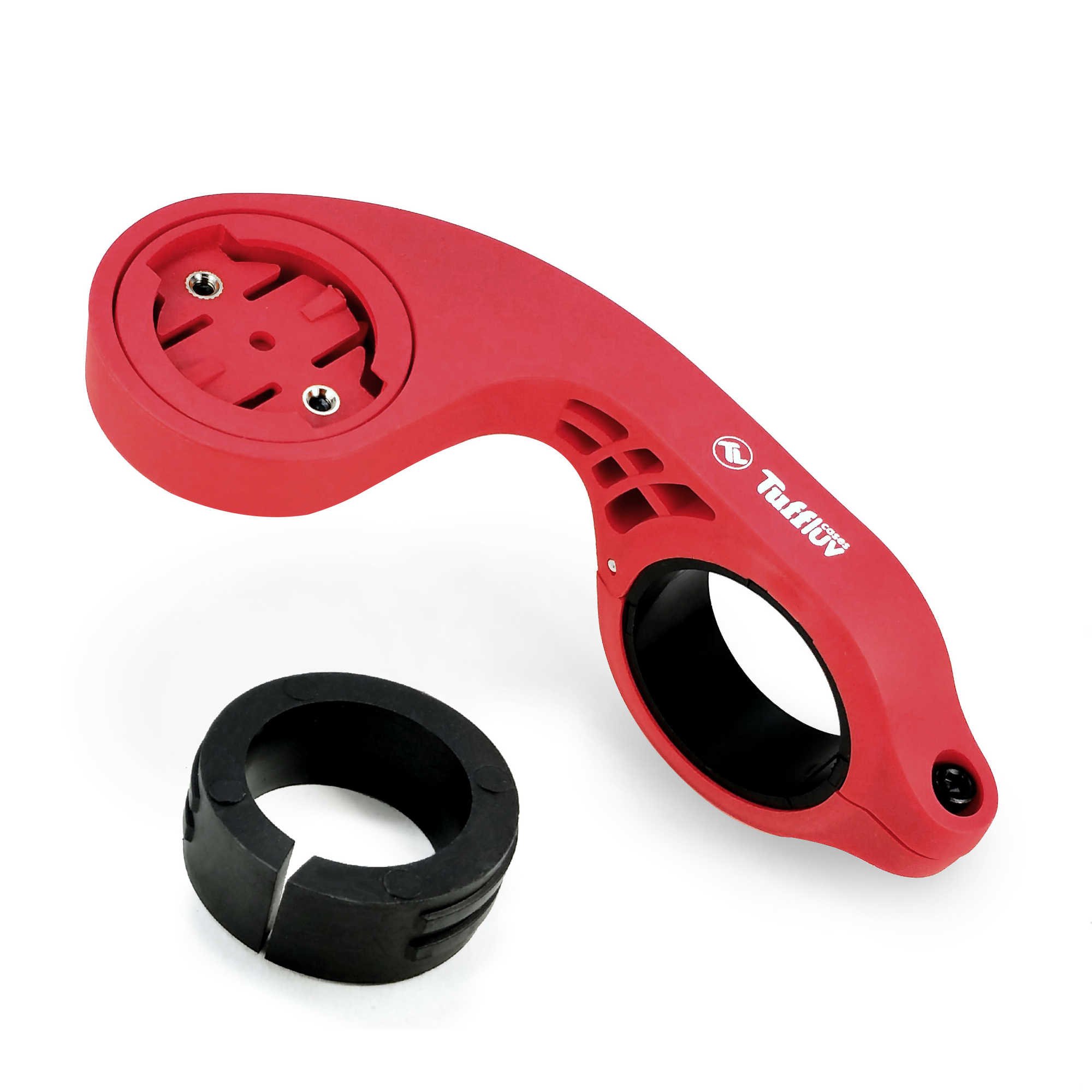 TUFF LUV Expanded Prämie Front Mount/Computer Handlebar Mount Mount for All Garmin Edge/Plus/Explore/Touring [Red] — image 1
