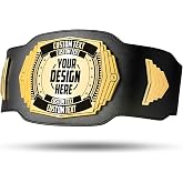 TrophySmack Ultimate 2lb Custom Championship Trophy Belt, Youth Sized | Youth Sized. Plates, Black Leather. Built for Loud Celebrations