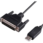 Green-utech USB RS232 to DB25 Serial Adapter Cable for Fanuc CNC DNCLINK Configuration Copy Setting,Compatible wiith Windows,Linux,MAC OS,FT231XS Chip Inside