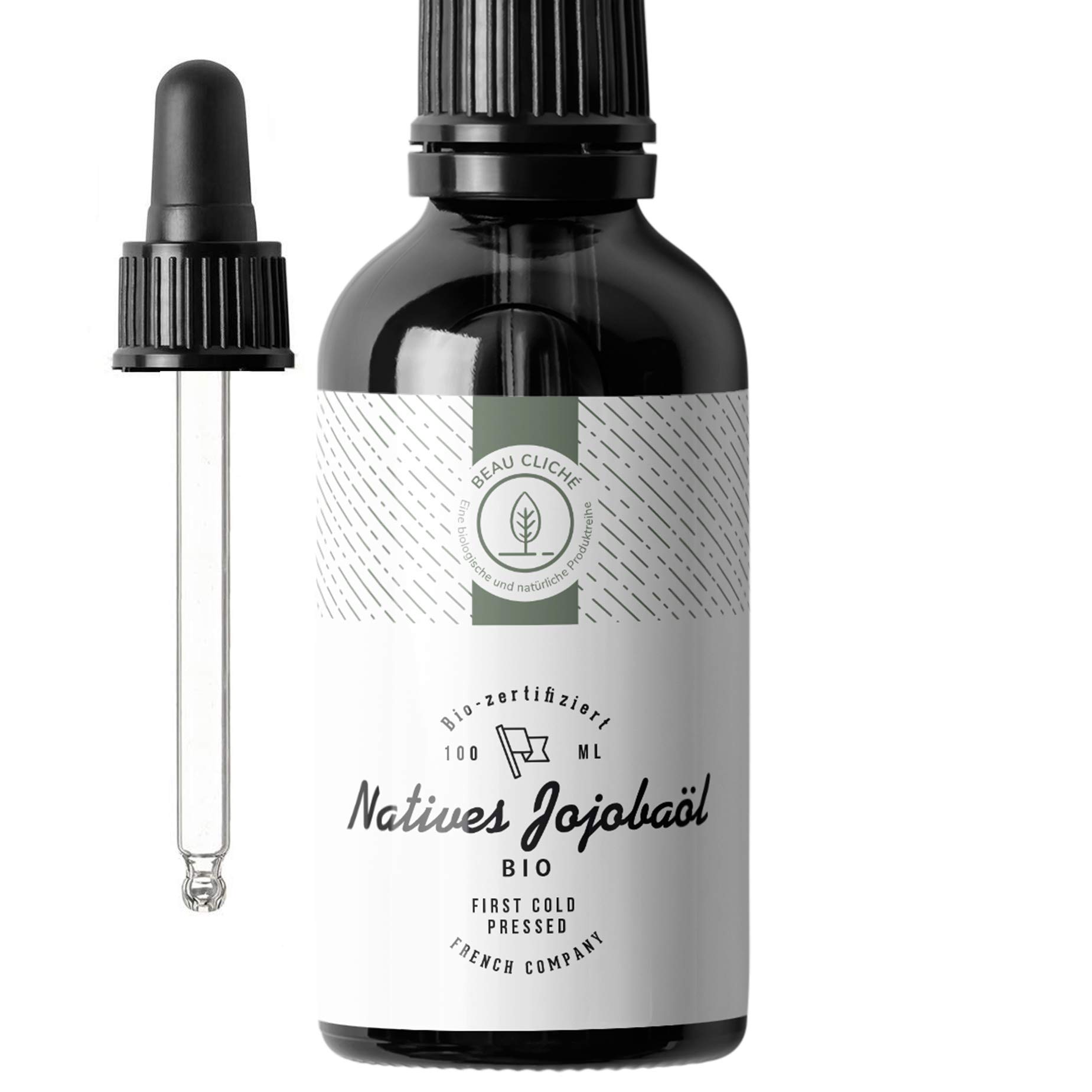 Jojobaöl 100% Rein Bio – Kaltgepresst, 50 Ml Glasflasche, Für Haut & Haar, Vegan