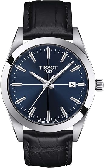 Tissot Gentleman Analog Quartz Reloj de Hombre con Esfera Azul y Correa de Cuero - T1274101604101