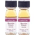 LorAnn Oils Super Strength Flavoring - Used For Candy Making, Flavoring, Baking, Hard Candy, & Flavor Oils - Bold, Natural Flavors 4X Stronger Than Extracts - Bavarian Cream, Pack of 2, 0.125 fl oz