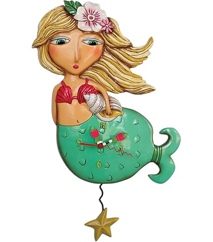 Amazon.com: Enesco Allen Designs Mermaid Cat Mercat Holding a Fish