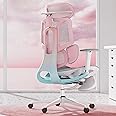 Hbada E3 Pro Ergonomic Office Chair, Big and Tall Office Chair - with 3-Zone Dynamic Lumbar Support, 4D Adjustable Headrest, 4D Adjustable Armrests, Swivel, Pink