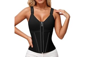 Waist Trainer Corset for Women Tummy Control Sport Workout Body Shaper Vest Shapewear Postpartum Gym Zipper and Hooks