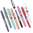 WRITECH Liquid Ink Rollerball, 0.5mm Extra Fine Point, Smooth Writing Quick Dry Roller Pens 8 Assorted Colors for Journaling, Drawing & Sketching (Vintage)
