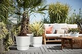 elho Greenville Round 30 Large Flower Pot with Water Reservoir White view 7