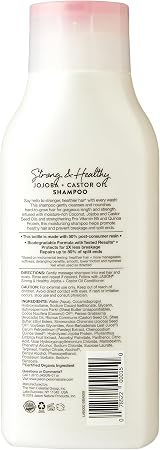 Jason Natural Organic Jojoba Castor Oil Shampoo 473ml Strengthen Hair Growth view 2