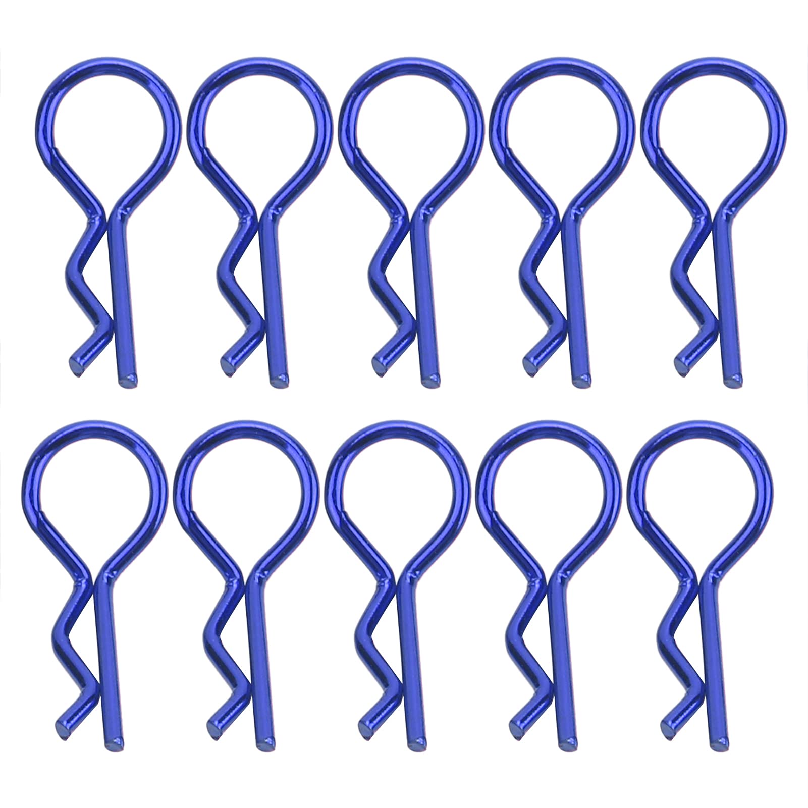 10 PCS RC Car Pins,Remote Control Car R‑Shape Shell Clips Buckle Body Clip Pin for 1/5 1/6 1/8 1/10 RC Car(blue) Model Car Accessories Model Toy