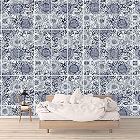 Wall Mural Beautiful Pattern of Mosaic Removable Self-Adhesive Large Wallpaper - 66x96 inches