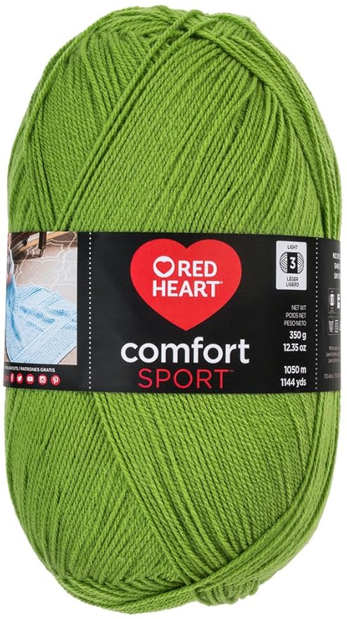 Coats Yarn Acrylic Red Heart Comfort Sport Yarn Guacamole Amazon