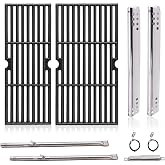 Criditpid Grill Replacement Parts for Charbroil Performance 2 Burner 463625217 463673519 463625219 463673017 463673517 463673519P1 G470-0002-W1, G470-0003-W1, 18" Grill Grates, Heat Plates and Burners